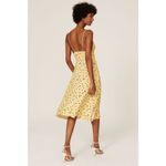 Amanda Uprichard  Amory Yellow Floral Print Sleeveless Slip Midi Dress Size S Photo 1