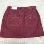 American Eagle Hi Rise A-LIne Corduroy Mini Skirt Mauve Pink Fall Size 8 New Photo 6