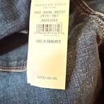 American Eagle New  Hi Rise Crop Flare Overalls Raw Hem size 4 short Photo 4