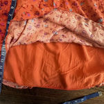 Free People Boho Floral Rust Open Back Blouse Belle Sleeve Small Photo 6