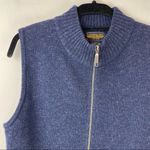 Woolrich Vtg Womens 100% Lambswool Bear Fish Embroidered Vest Sz Small Photo 3