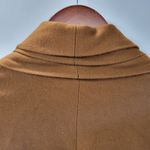 Vintage J. Hilary Wool Coat Womens 4 Belted Camel Brown Long Trench Made in USA Photo 14