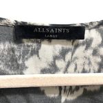 All Saints Dark Gray Shift Floral Lace Cold Shoulder Boho Dress - Large Photo 9