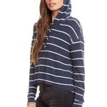 Chaser NWT Cozy Knit Long Sleeve Cropped Hoodie L Photo 7