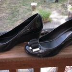 BCBGeneration New BCBG Black Patent Leather Wedges 5.5 Photo 0