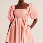 Abercrombie & Fitch Abercrombie brown white polka dot puff sleeve mini sun dress Photo 1