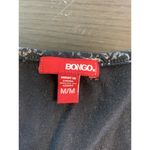 Bongo  Top Shirt Womens Medium Cotton Asymmetrical Black Gold‎ Snakeskin Photo 3