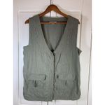 Tibetan Trader Cotton Cargo Utility Vest Womens Medium Olive Green‎ READ Green Photo 2