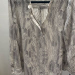 Apt. 9  Black and White Abstract Patterned Blouse Photo 0