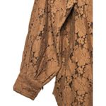 Shyanne  Button Up Lace Brown Fringe‎ Western Shirt Sz XS Photo 3