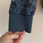 ZARA  Lace Bomber Jacket -‎ Dusty Blue, Size Small Photo 3