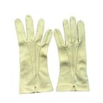 Vintage Size 7 Yellow Stretch Nylon Formal Gloves Hansen Seams Womens Photo 0