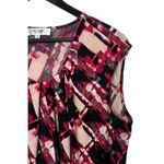 Jones Studio  Separates Pink & Black Sleeveless Pleated Chest Blouse Women's 2X Photo 5