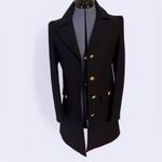 ZARA NWT Manteco (Italian Wool) Navy Blue Coat Photo 4