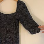 Abercrombie & Fitch Abercrombie Elbow Sleeve Midi Dress Blue Black Animal Print Women Medium Petite Photo 1