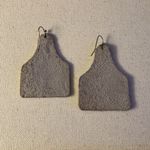 Cowhide Ear Tag Earrings Leather Earrings Photo 1