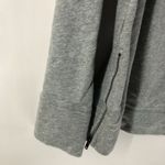 J.Crew Womens French Terry Sweatshirt Scoop Neck Metallic Sparkle Zip Gray L Photo 2