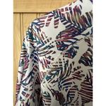 Coolibar Swim Shirt Medium Hightide Long Sleeve UPF 50+ Leaves Print White Photo 3