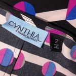 Cynthia Rowley  size 2 black Fun stripes & circles party dress Photo 7
