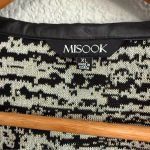 Misook Heritage Fit Blazer Size XL Black Cream Metallic Photo 4