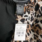 Ashley Stewart Plus Sz 18 20 Leopard Print Off the Shoulder Top Ruched Two Tone Photo 4