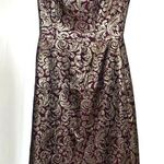 Talbots  8 dress GLAM halter evening Dress, shimmer gold and dark reddish Photo 0