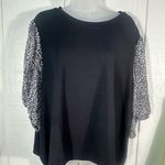 Premise  Black Elbow Sleeve Top Size 3XL EUC Photo 2