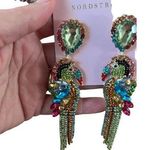 Bloomingdales Bloomingdale’s Rhinestone Crystals PARROT Bird Chandelier Dangle Earrings Photo 0