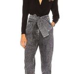 NEW BlankNYC When in Rome Denim High Rise Paper Bag Waist Black Cropped Jeans 26 Gray Photo 6