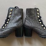 Stuart Weitzman  Ivey Tweed High Block Heel Combat Boots Photo 6
