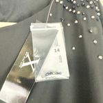 XScape  Capelet Sheath Dress Size 14 New Beaded Black Special Occasion Stretch Photo 7