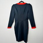 Anthropologie Maeve by  black long-sleeve sheath dress with red trim Photo 4
