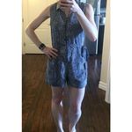 Equipment Black White 100% Silk Sleeveless V-Neckline Romper size Extra Small Photo 9