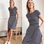 Boden Amelie Jersey Navy Blue White‎ Striped Short Sleeve Stretch Dress Size 6R Photo 10