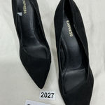 Womans Express Slip On Black Faux Suede High Heel Pump Size 10 Photo 0