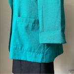 VINTAGE 1980s teal oversized blazer Size L Photo 5