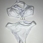 Hilinker White Cutout One Piece One Shoulder Swimsuit New S Photo 0