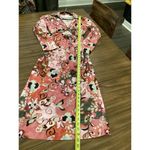MISA Los Angeles MISA sung long sleeve midi dress Cotton Blend V Neck Cut Out Floral Pink new XS Photo 3