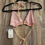 Billabong  Pink Orange Sunshine Diaries Halter Neck Triangle Bikini Top XXL NWT Photo 1