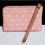 Coach NWOT Pink Blush Chalk Butterfly Polka Dots Wristlet Bag Butterflies Pink Photo 2