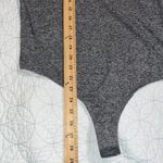 Gymshark  XS power down thong bodysuit charcoal short sleeve v-neck snap shut Photo 5