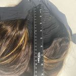 LUVME Human Hair Wig With Headband Brown With Few Highlights Asymmetrical Style Photo 6