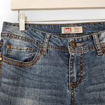 American Vintage Y2K LEI Ashley Low Rise Slim Bootcut Jeans Brown Stitching Pocket Design Jeans 2 Photo 2