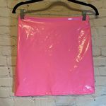 SheIn Pink Patent Leather Mini Skirt, S Photo 0