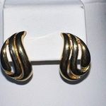 MCM Vintage  Linear Swirl Button Earrings Photo 3