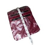 NEW Maroon & Black Crossbody Purse Adjustable Straps Bag Zippers Casual Pockets Purple Photo 3