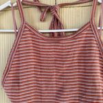 American Eagle  Pink Striped Halter Top Photo 1
