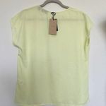 Halogen 𝅺 Top blouse SMALL Yellow Cap Sleeve casual NWT Photo 8