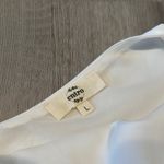 Entro women's white feather trim cami tank top sleeveless blouse L Photo 2