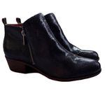 Lucky Brand  Basel Boot Navy Blazer Navy Blue Snake Print Leather‎ Size 9 Booties Photo 8